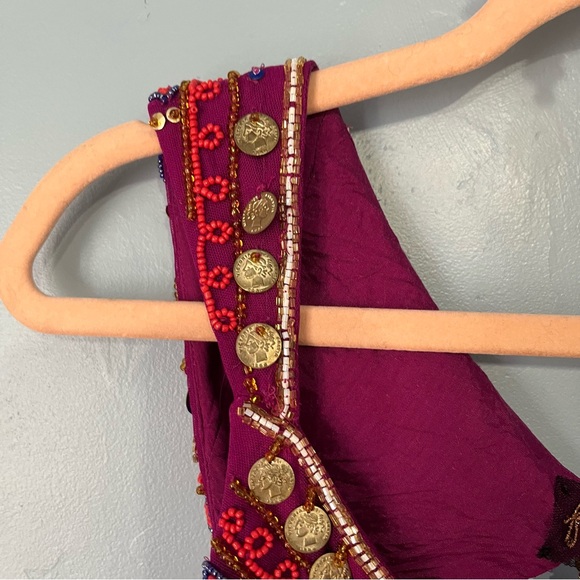 Free People Jeweled Chevron Fuchsia Dress - Picture 7 of 15